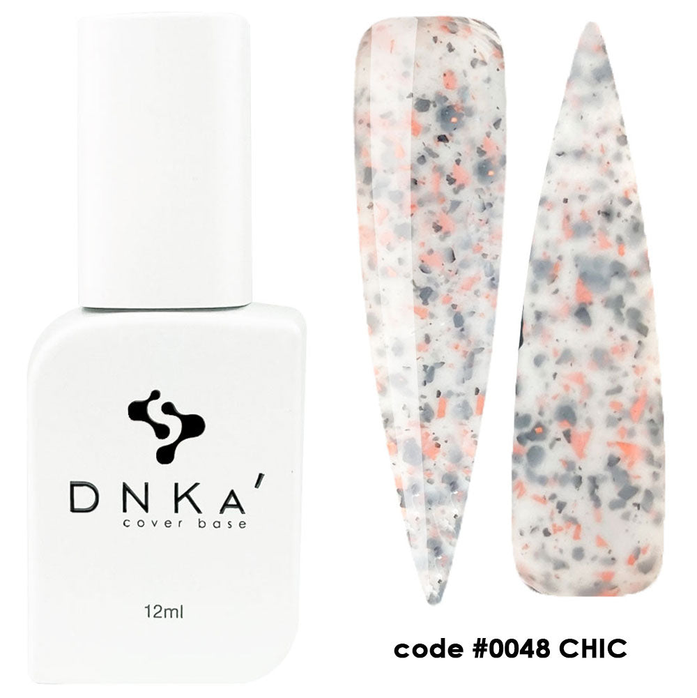 DNKa Rubber Base French Cover #0048 Chic 12ml - Baza Hybrydowa Kamuflująca